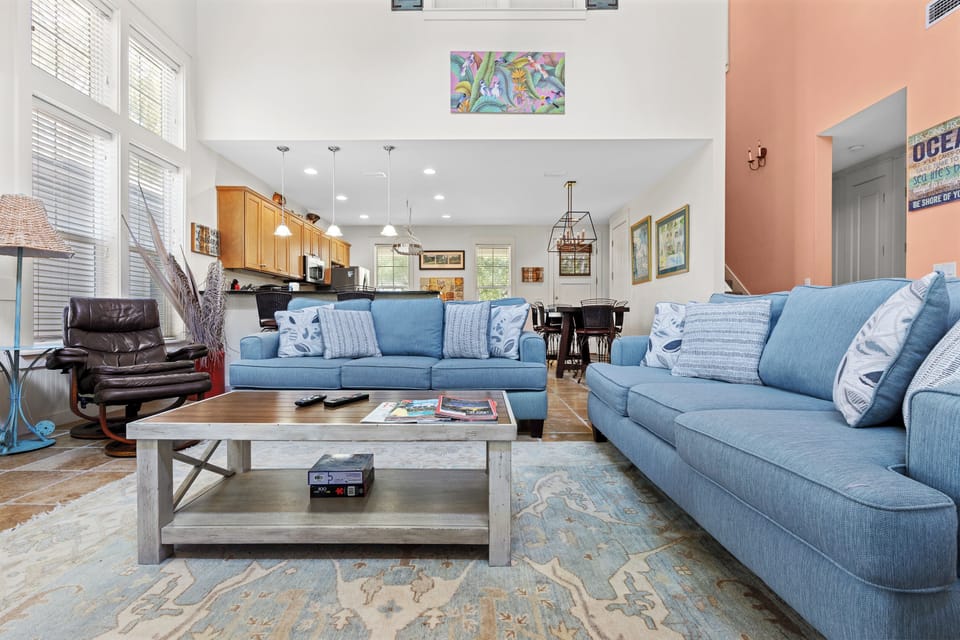 Living Area Open Concept to the Dining and Kitchen Areas