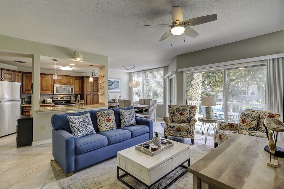 open floor plan living room