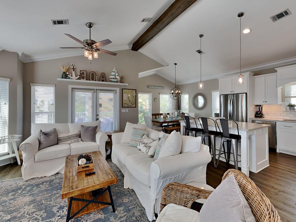 Living Area with Balcony Access - Third Floor