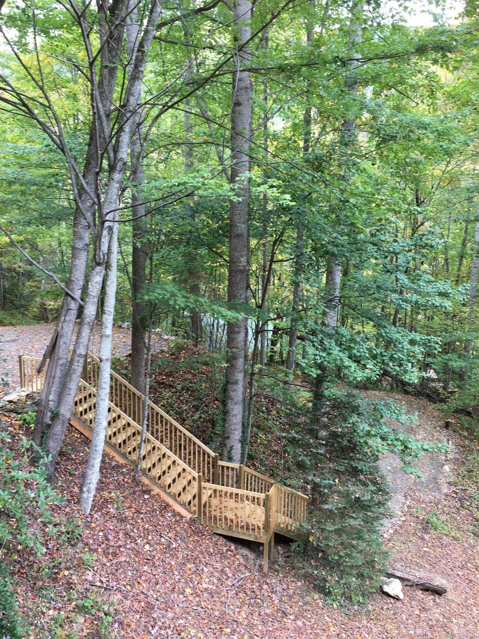 stairway from lower parking to upper parking and house