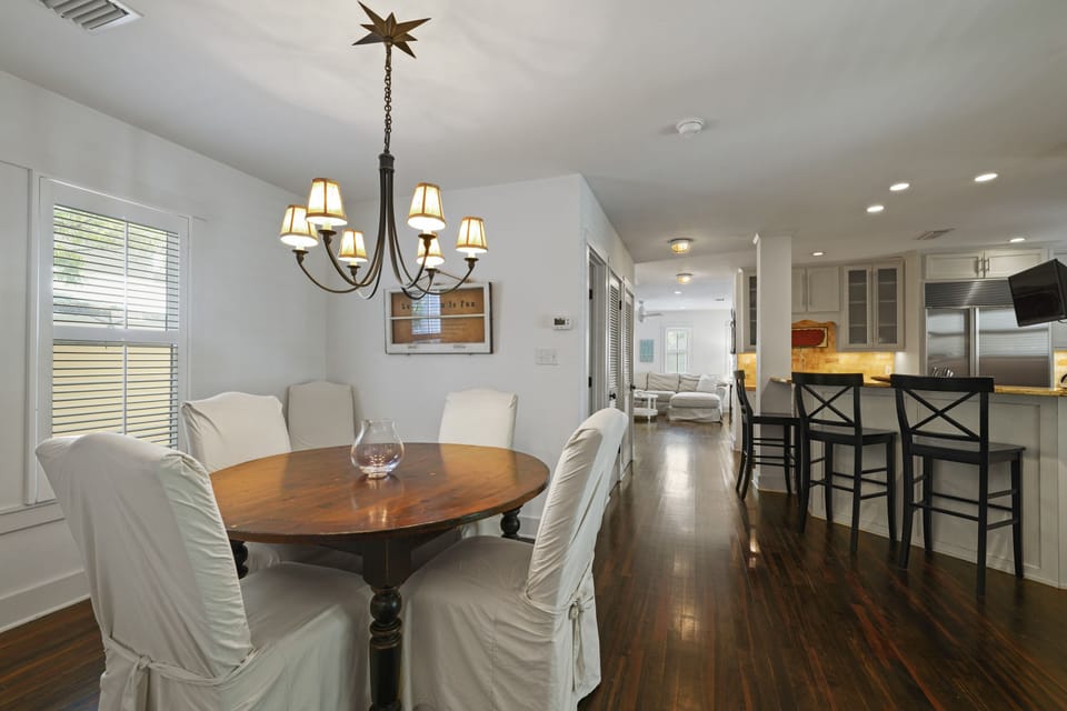 VIEW OF KITCHEN FROM DINING AREA