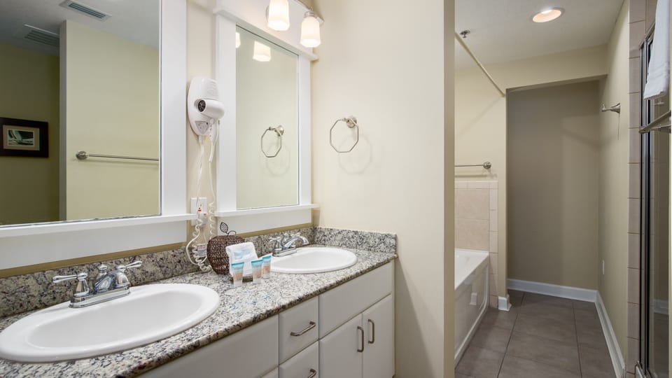Master Bathroom - The master bathroom has his and hers sinks.