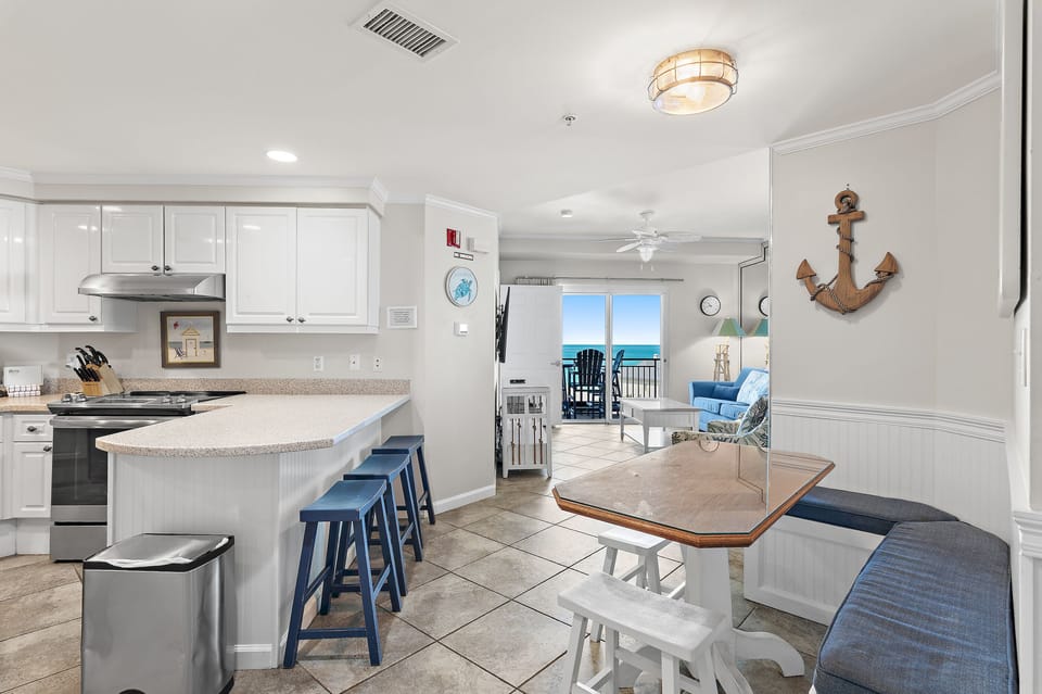 Kitchen and Dining with a View