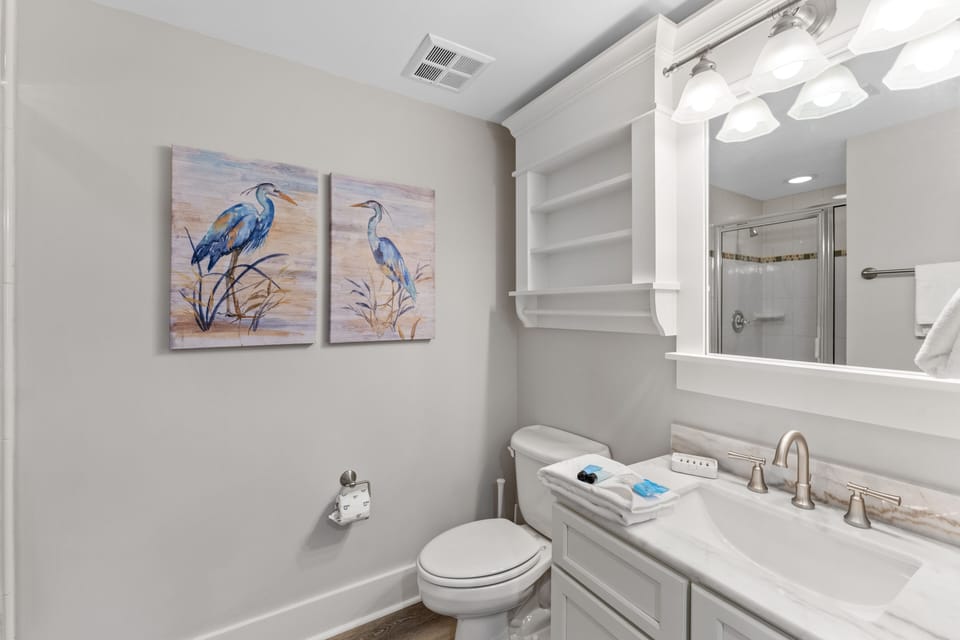 Three Quarter Bathroom off Main Entry in Living Area
