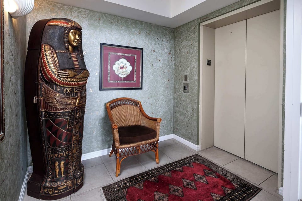 Private elevator opens up into the condo foyer