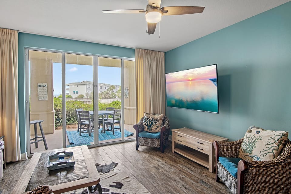 Living Room - Steps away from the pool