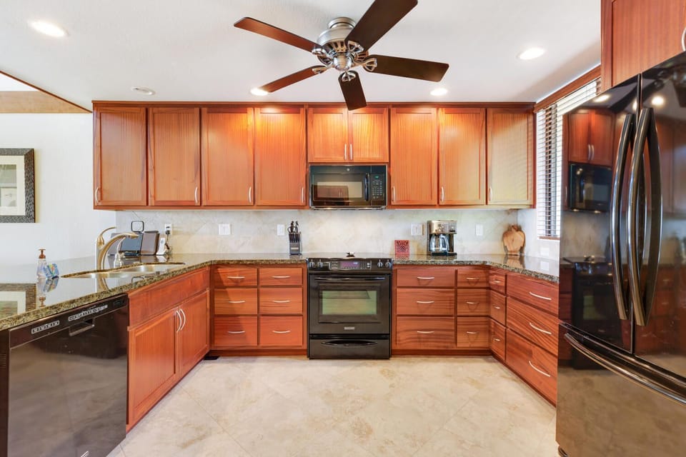 Kitchen inside our Kona Hawai'i Villa Rental