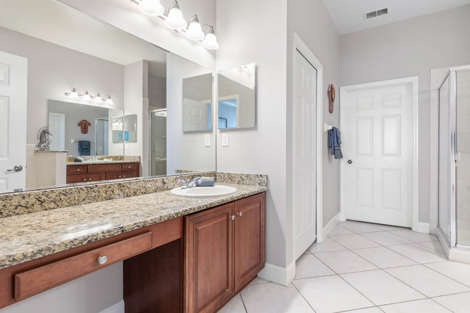 Master Bathroom with Double Vanities
