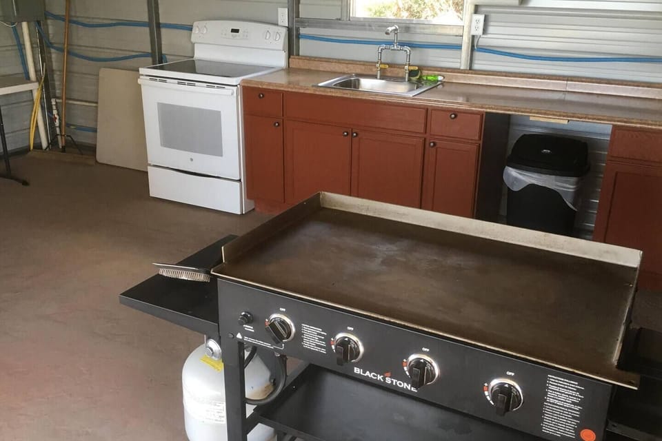 Kitchen area in pavilion