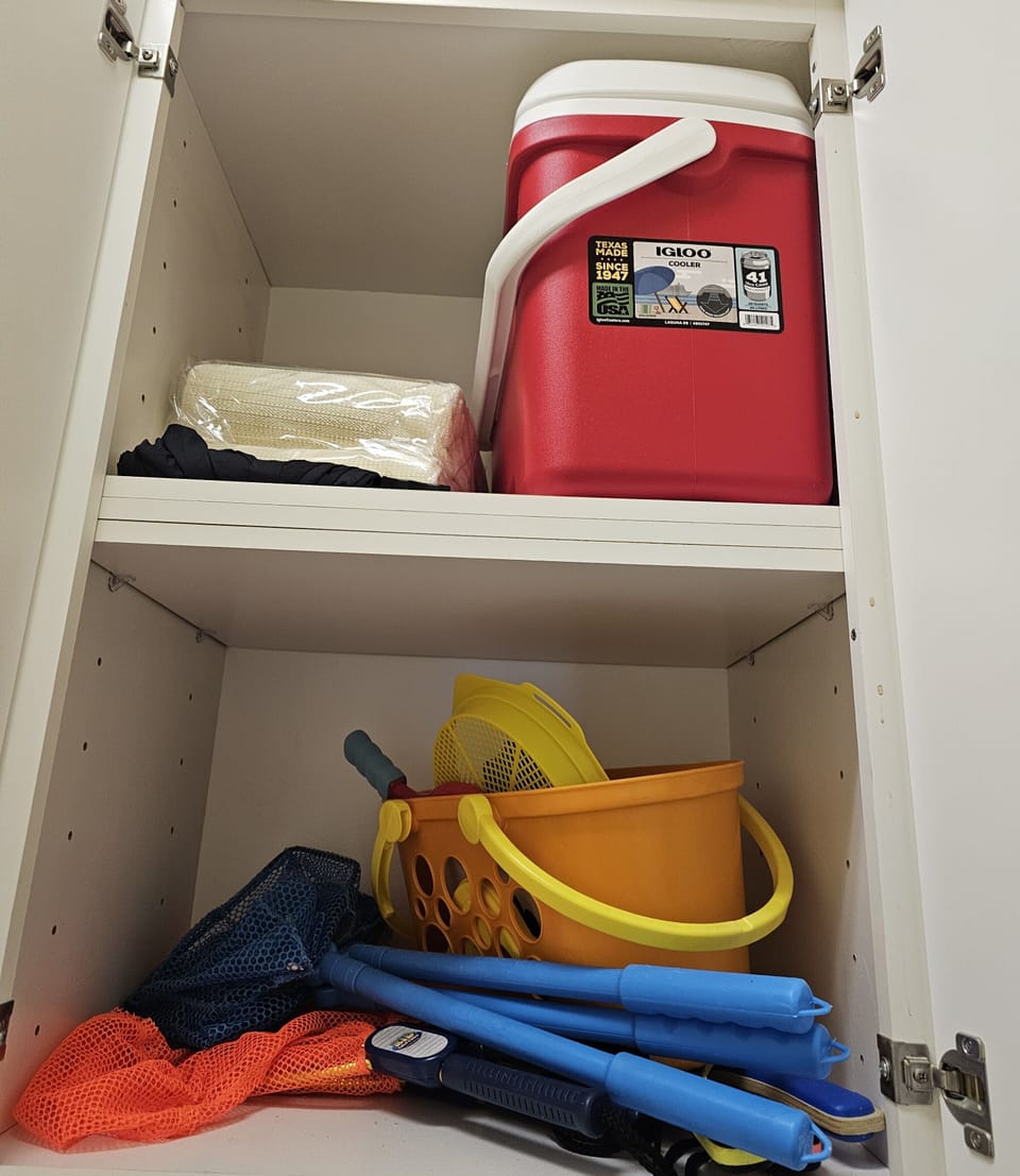 Cooler and Beach toys to take to the beach!