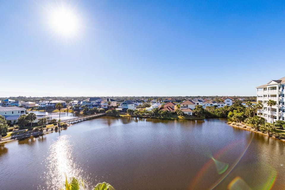 Views of the Cinnamon Beach Lake from the balcony.