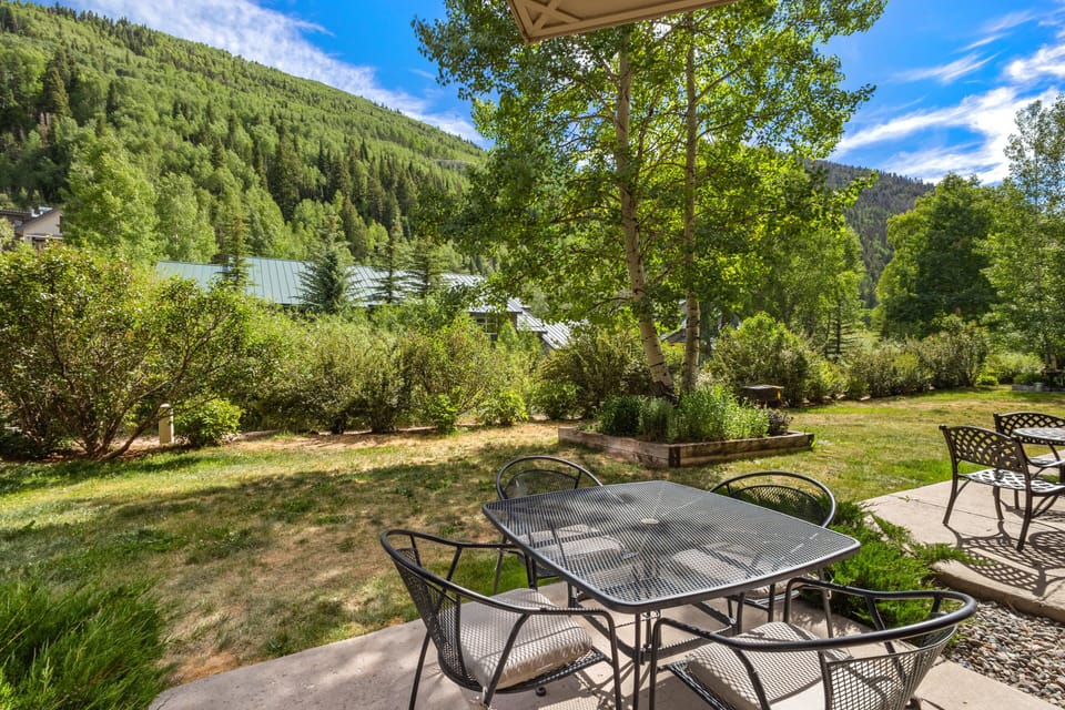 Enjoy the patio area, accessed from the bedroom.