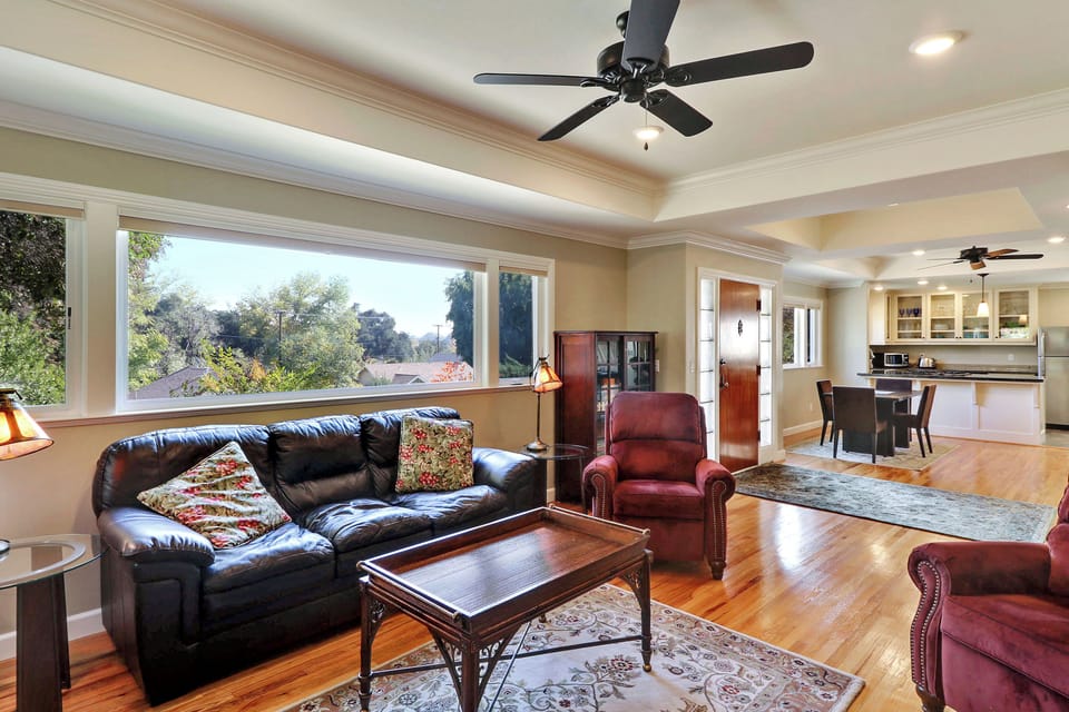 Gather in the open living area with light and easy flow