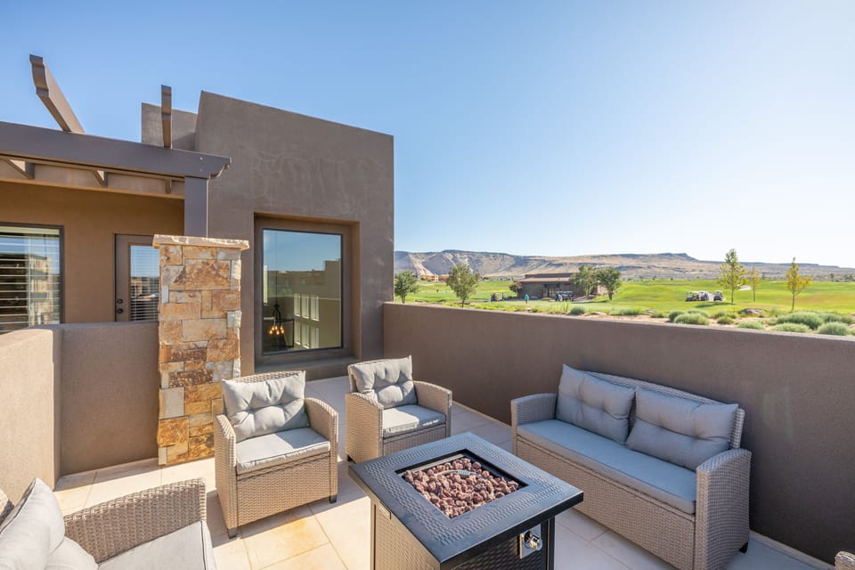 Front Patio East View - From the front patio you are able to view the 9th hole on The Ledges Golf Course