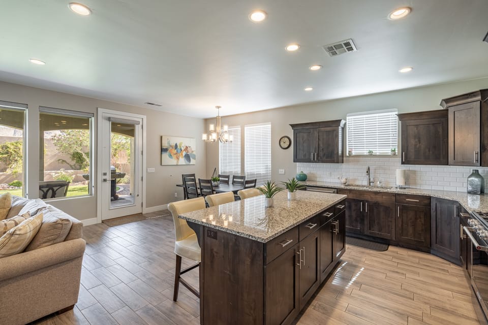 Kitchen View - Cooking and visiting with family and friends in this large kitchen will give you plenty of space.