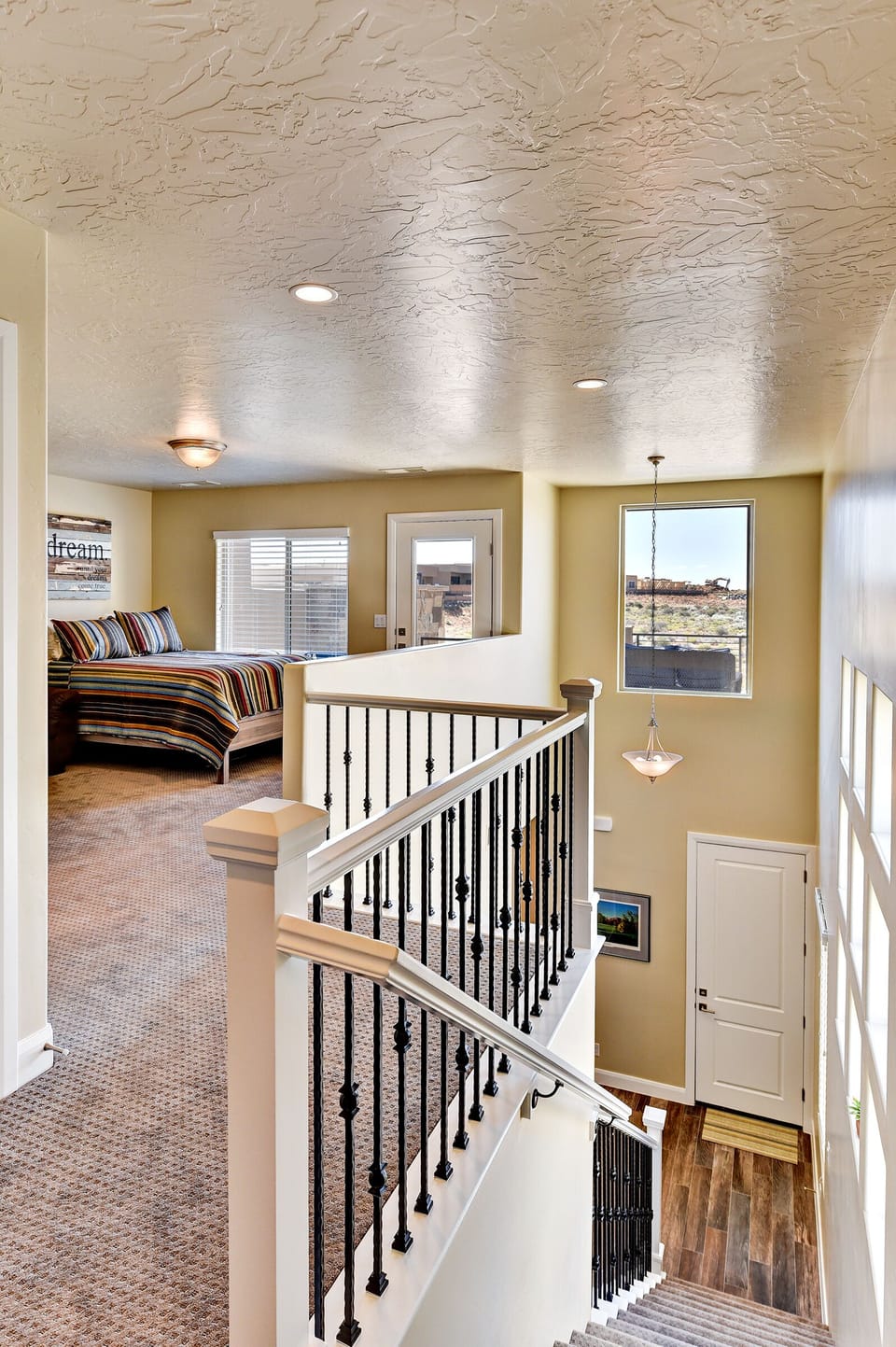 Upstairs Landing - Upstairs Landing Area Shows the loft with Queen bed.