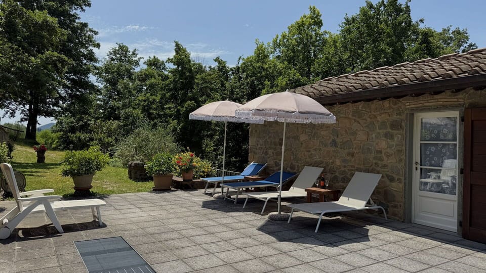 Furniture, Outdoor Furniture, Chair, Table, Outdoor Table, Shade, Garden, Umbrella, Patio, Flagstone