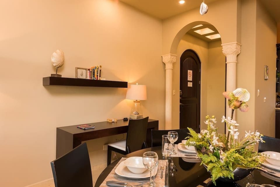 Entryway and dining  area