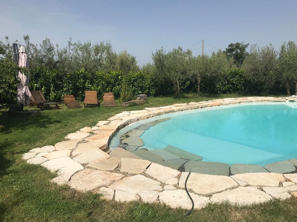 Swimming Pool, Flagstone, Backyard, Landscaping, Yard, Water Feature, Resort, Outdoor Furniture