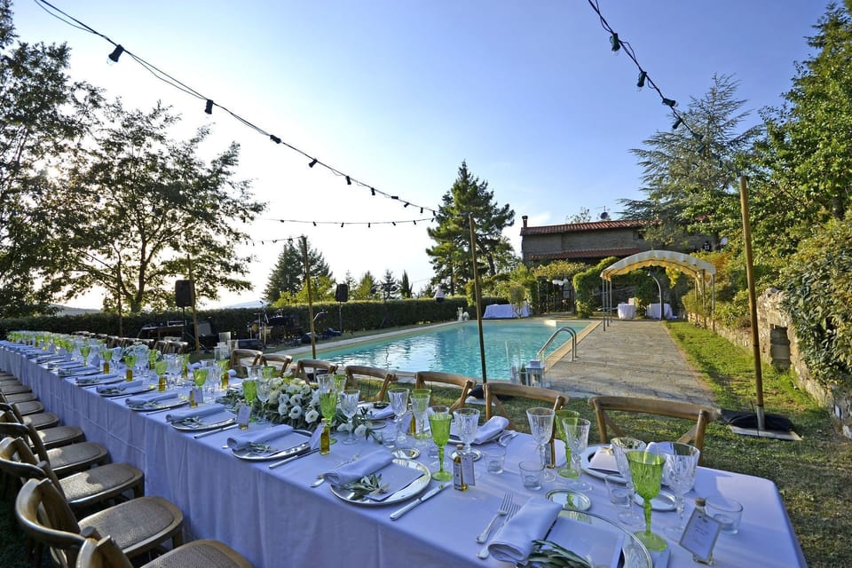 Panoramic view and swimming pool
