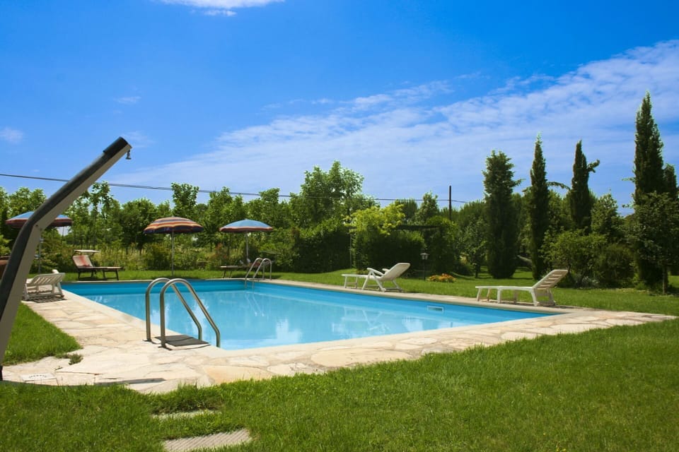 Blue, Swimming Pool, Outdoor Furniture, Leisure, Resort, Shade, Sunlounger, Garden, Eco Hotel, Landscaping