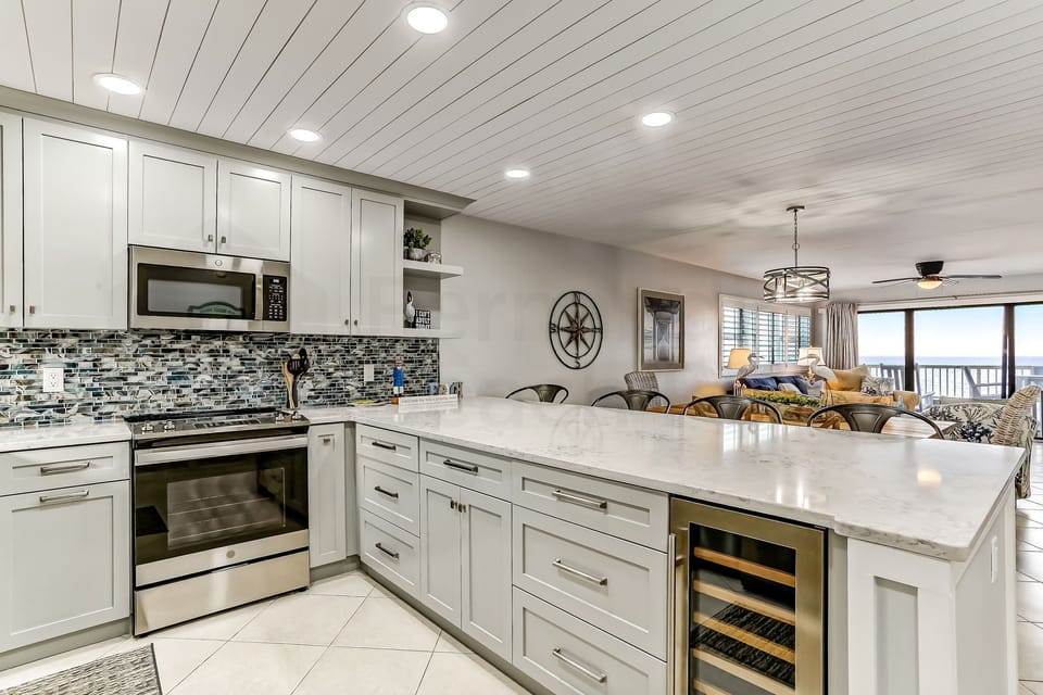 Kitchen with Ocean View