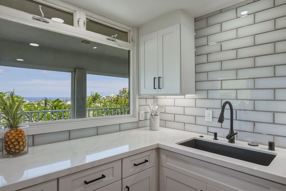 Ample counter space and modern appliances make cooking a breeze