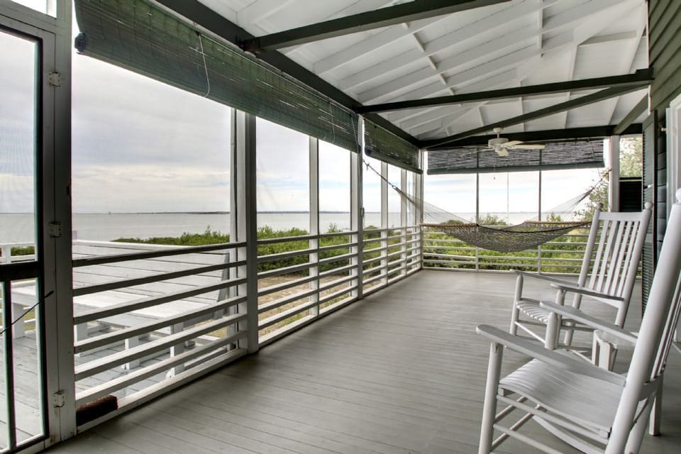 Screen porch. Catch the SW breeze.