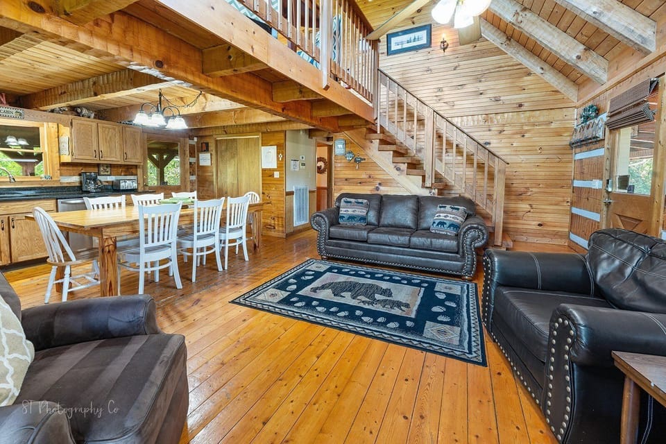 Hardwood, Indoors, Furniture, Living Room, Stained Wood