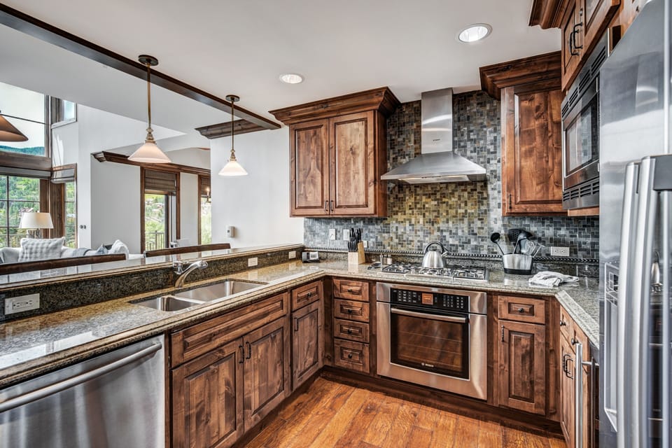 Indoors, Kitchen, Hardwood, Sink, Sink Faucet