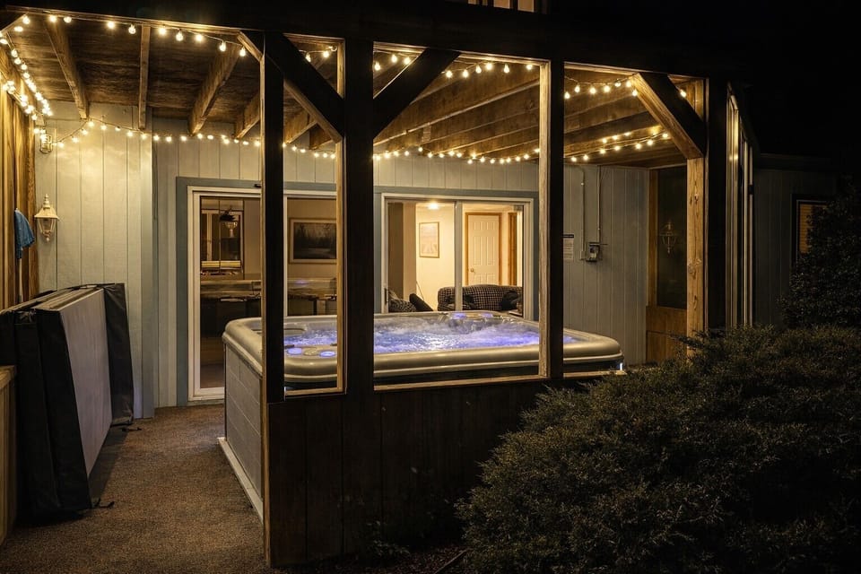 Cozy hot tub retreat for all seasons