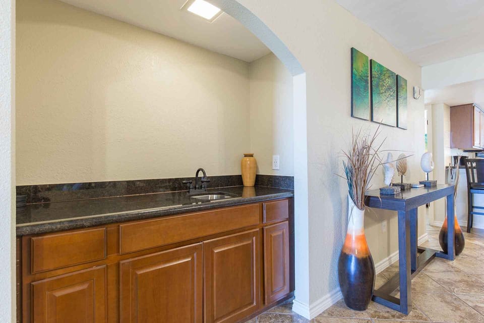 The wet bar