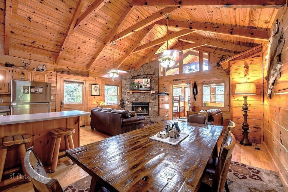 Indoors, Hardwood, Stained Wood, Furniture, Table
