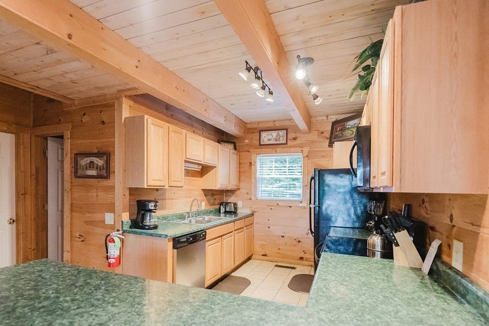 Indoors, Hardwood, Stained Wood, Kitchen, Floor