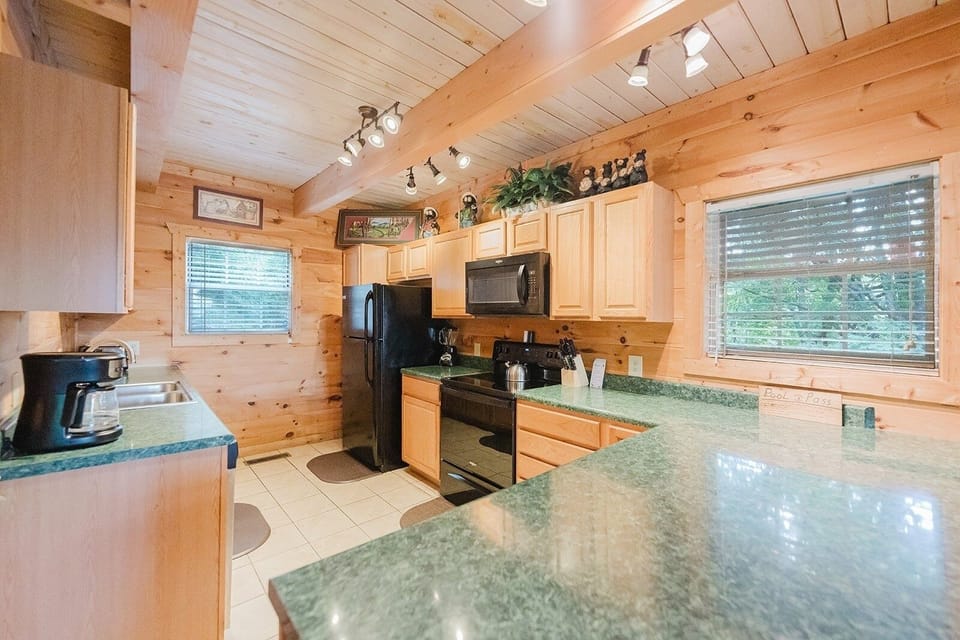 Indoors, Hardwood, Stained Wood, Kitchen, Floor