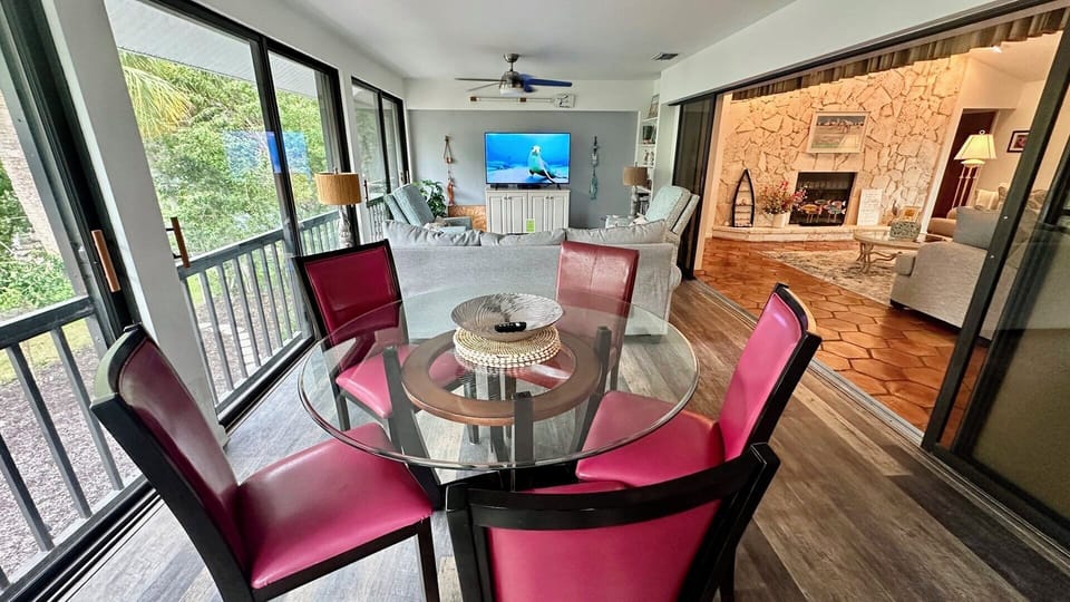 The breakfast nook is perfect for puzzling and game nights.