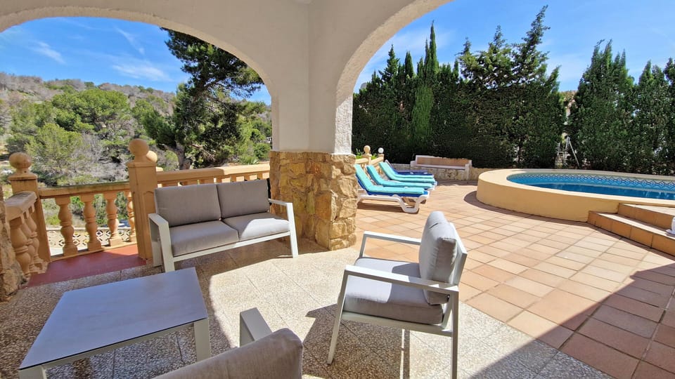 Terrace and pool