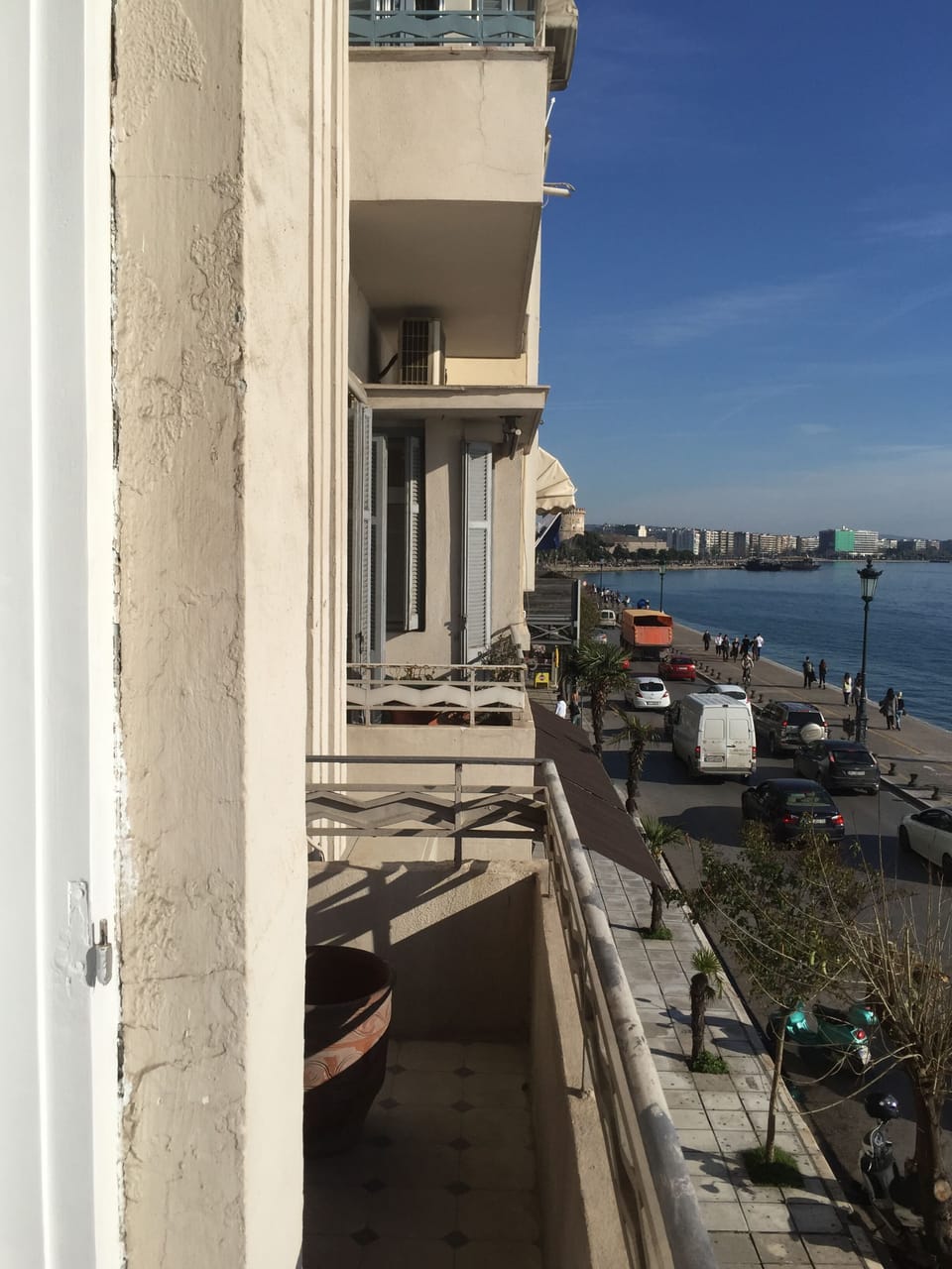 Towards the east, the White Tower, Vasiliko Theatre and Hotel Macedonia Palace.