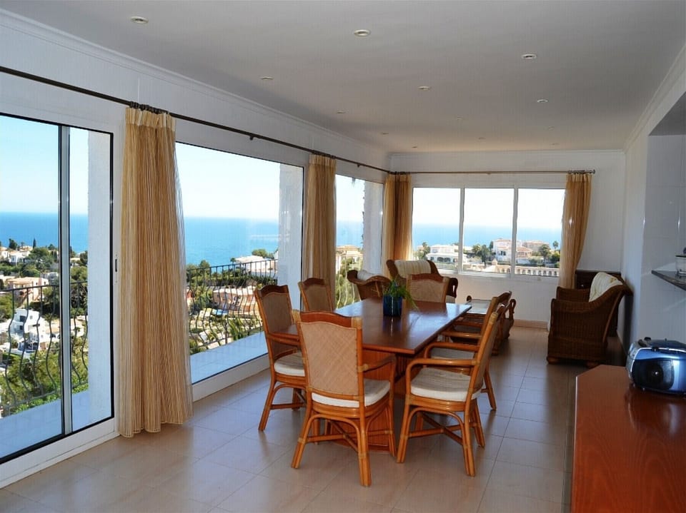 The sea view from the dining-room.