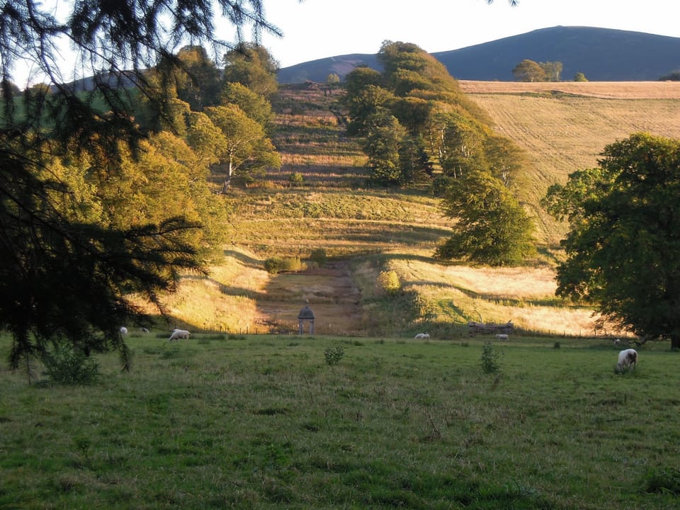 The view down to the old curling Pond