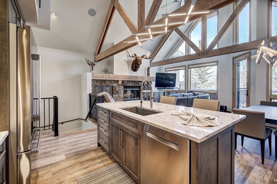 Indoors, Hardwood, Floor, Kitchen, Sink