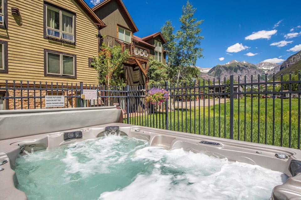 The hot tub is available year round.