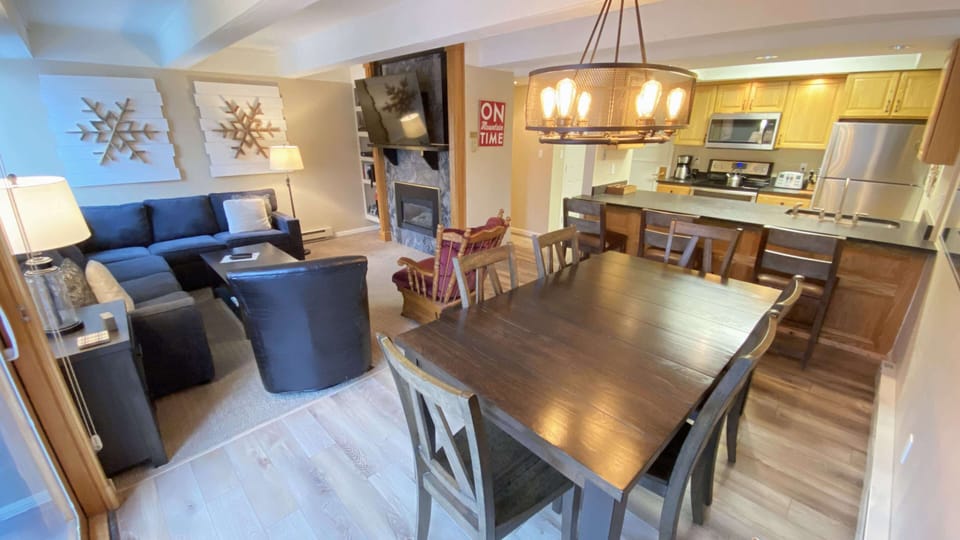 Dining and living areas