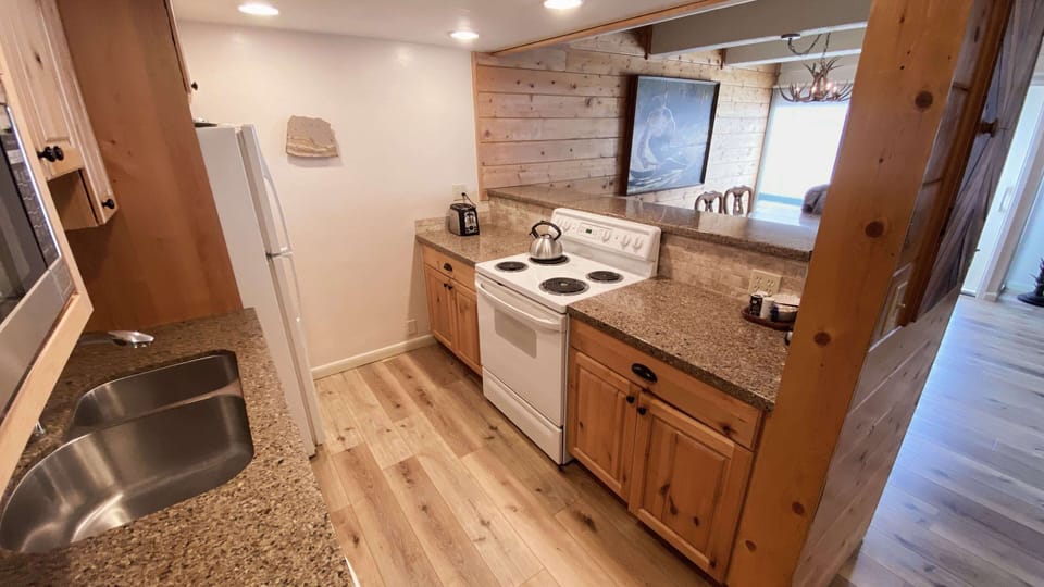 Kitchen with electric appliances
