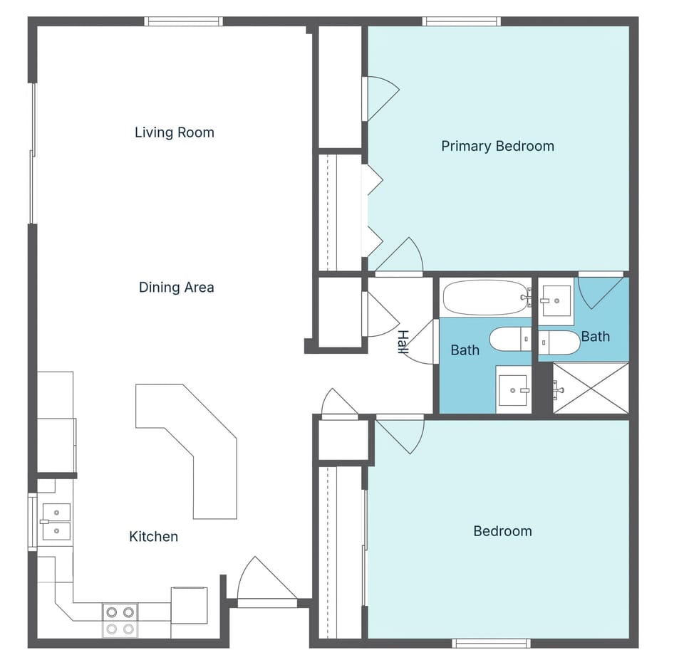 Sand Cliffs 415 - Floor Plan
