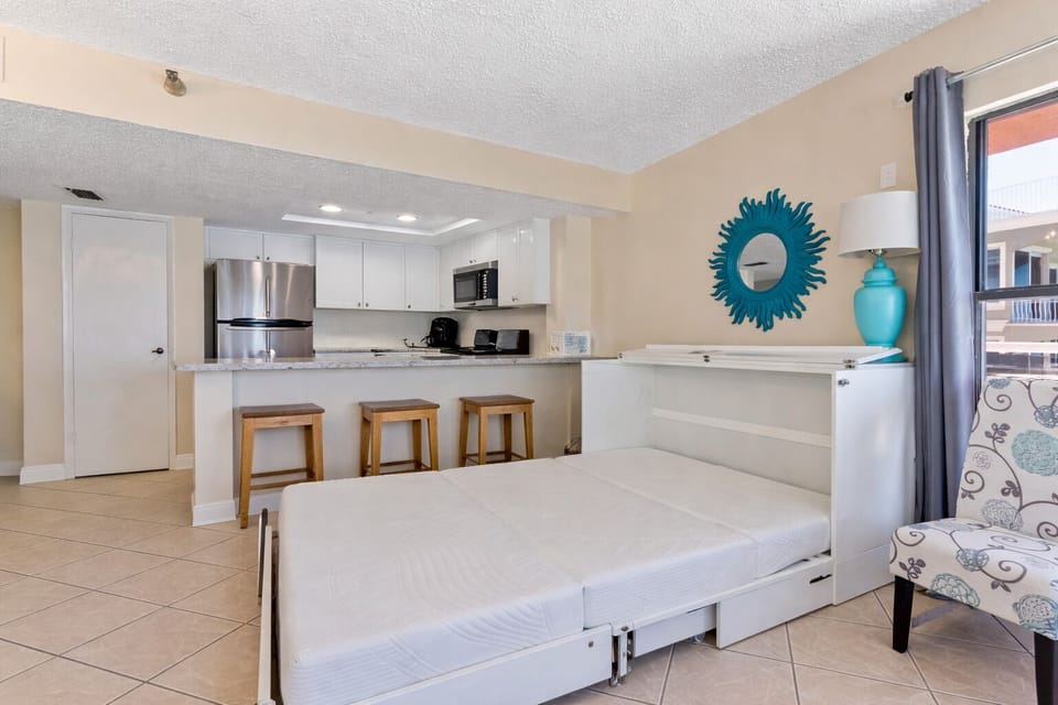 No need to move furniture to open murphy bed