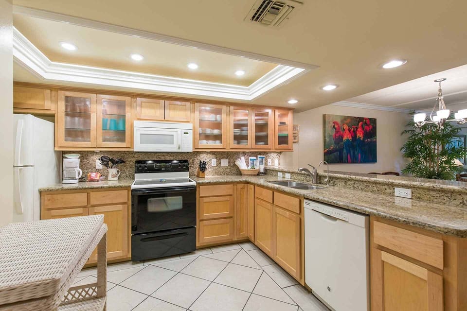The kitchen is equipped with everything you need to prepare delicious meals.