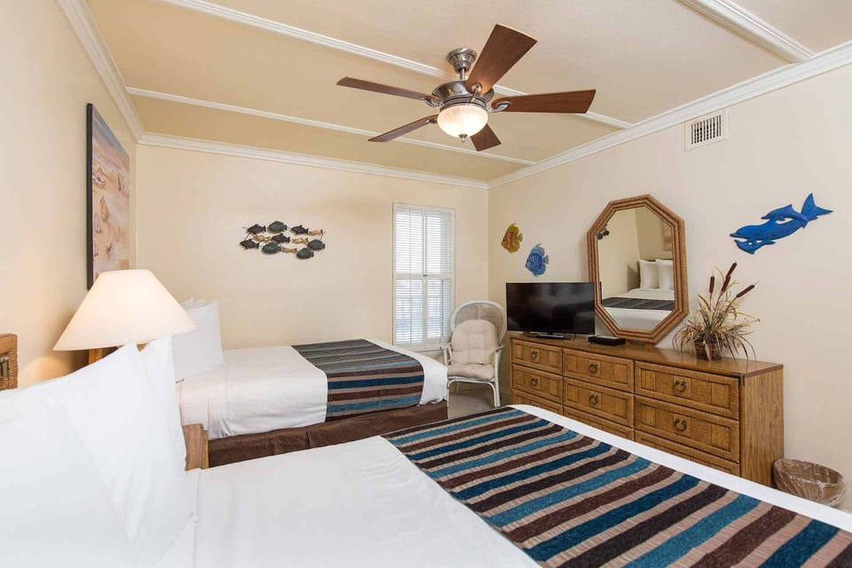 TV and dresser in the guest bedroom