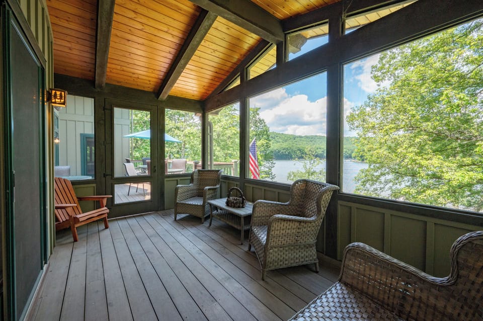 Screen Porch off Deck and Main Level Suite