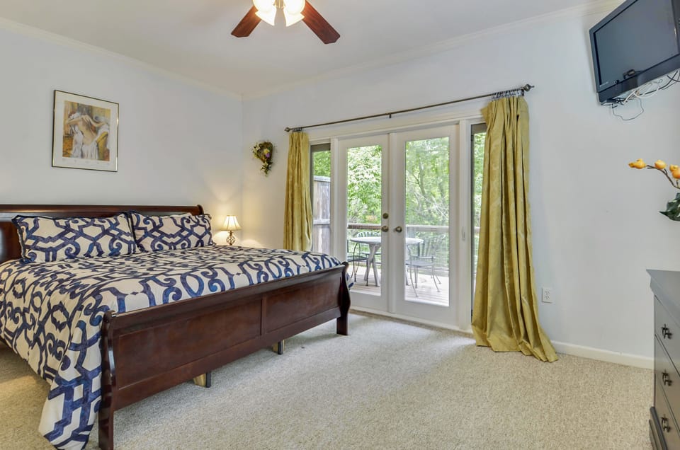 Suite Bedroom: With a King Bed and double doors to the rear deck.